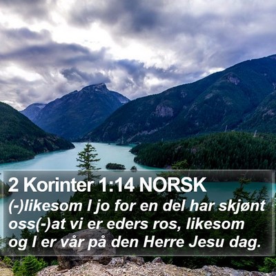 2 Korinter 1:14 NORSK Bible Verse Image