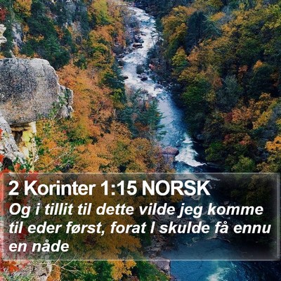 2 Korinter 1:15 NORSK Bible Verse Image