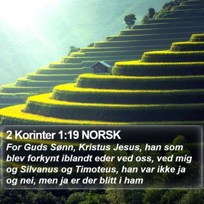 2 Korinter 1:19 NORSK Bible Verse Image
