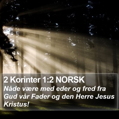 2 Korinter 1:2 NORSK Bible Verse Image