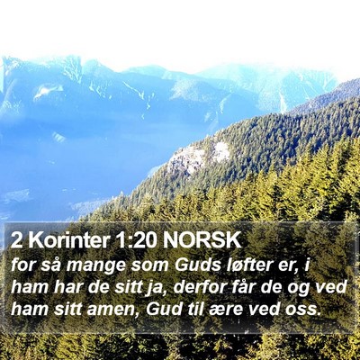 2 Korinter 1:20 NORSK Bible Verse Image