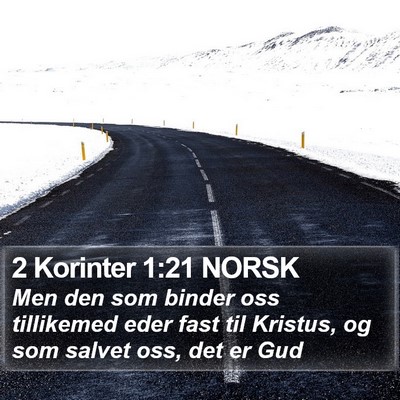 2 Korinter 1:21 NORSK Bible Verse Image