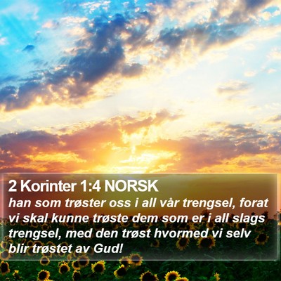 2 Korinter 1:4 NORSK Bible Verse Image