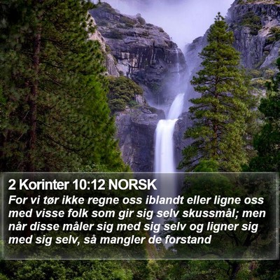 2 Korinter 10:12 NORSK Bible Verse Image