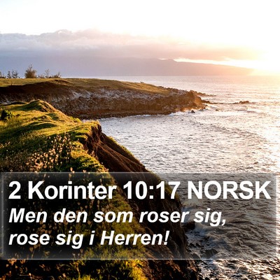 2 Korinter 10:17 NORSK Bible Verse Image