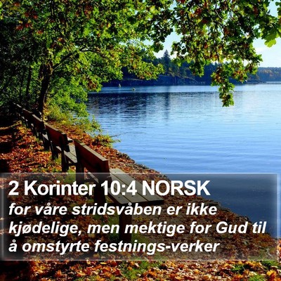 2 Korinter 10:4 NORSK Bible Verse Image