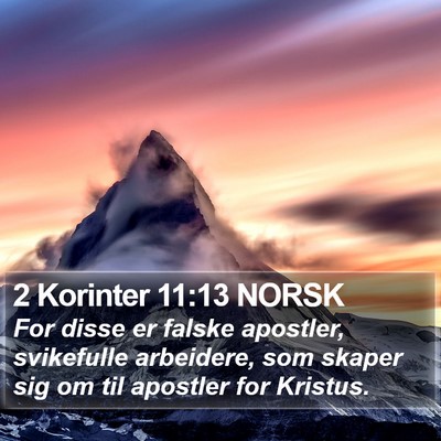 2 Korinter 11:13 NORSK Bible Verse Image