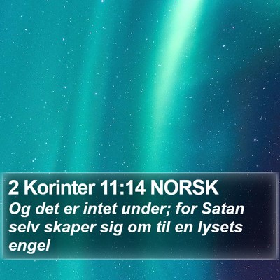 2 Korinter 11:14 NORSK Bible Verse Image