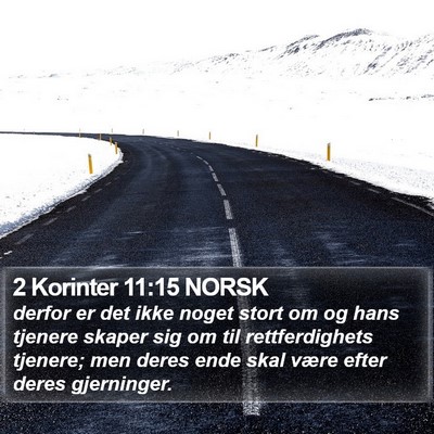 2 Korinter 11:15 NORSK Bible Verse Image