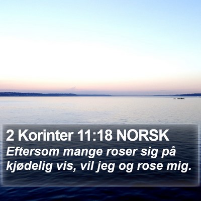 2 Korinter 11:18 NORSK Bible Verse Image