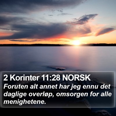 2 Korinter 11:28 NORSK Bible Verse Image