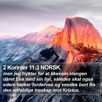 2 Korinter 11:3 NORSK Bible Verse Image