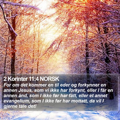 2 Korinter 11:4 NORSK Bible Verse Image