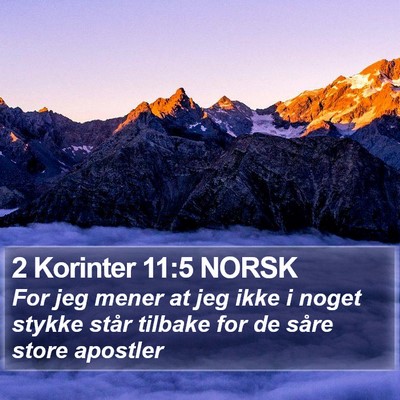 2 Korinter 11:5 NORSK Bible Verse Image