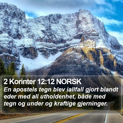 2 Korinter 12:12 NORSK Bible Verse Image