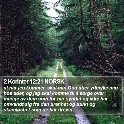 2 Korinter 12:21 NORSK Bible Verse Image