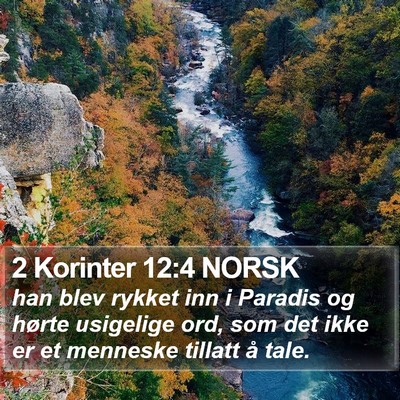 2 Korinter 12:4 NORSK Bible Verse Image
