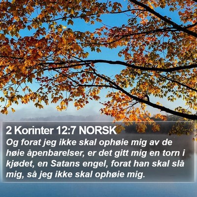 2 Korinter 12:7 NORSK Bible Verse Image