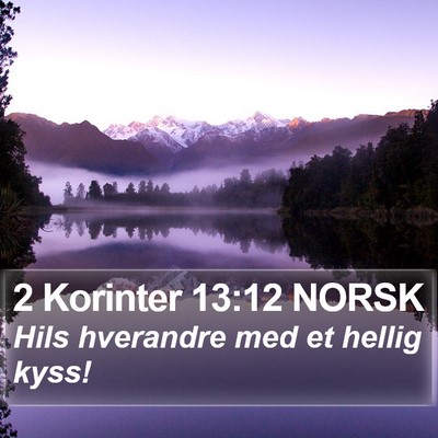 2 Korinter 13:12 NORSK Bible Verse Image