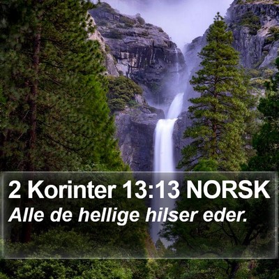 2 Korinter 13:13 NORSK Bible Verse Image