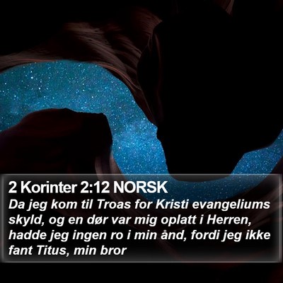 2 Korinter 2:12 NORSK Bible Verse Image