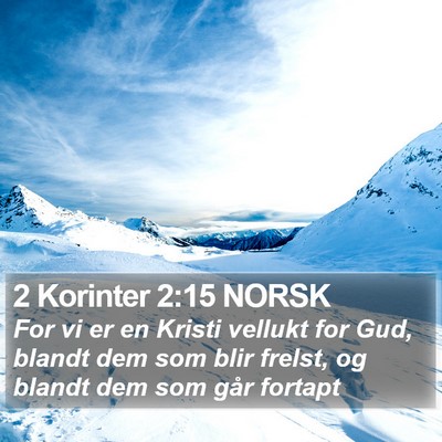 2 Korinter 2:15 NORSK Bible Verse Image