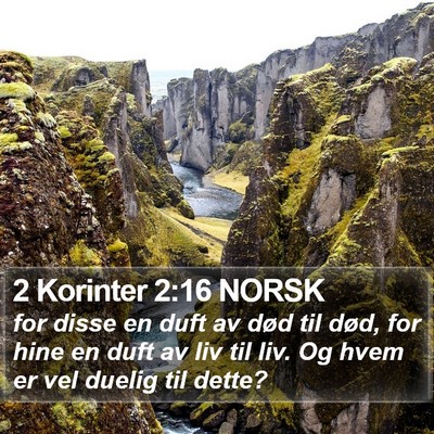 2 Korinter 2:16 NORSK Bible Verse Image