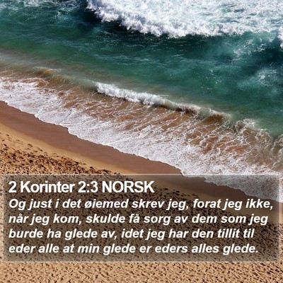 2 Korinter 2:3 NORSK Bible Verse Image