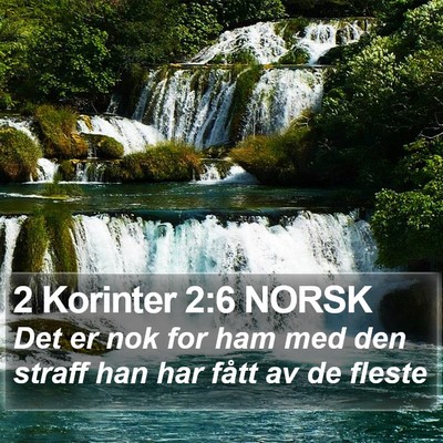 2 Korinter 2:6 NORSK Bible Verse Image