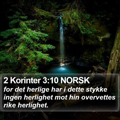 2 Korinter 3:10 NORSK Bible Verse Image