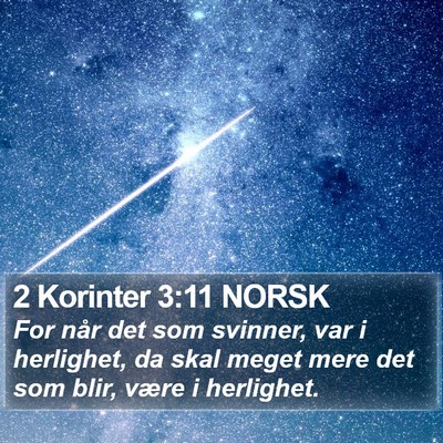 2 Korinter 3:11 NORSK Bible Verse Image