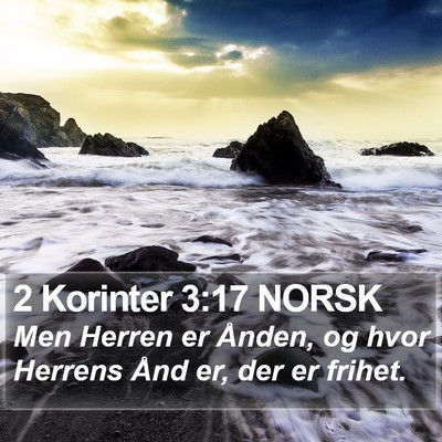 2 Korinter 3:17 NORSK Bible Verse Image