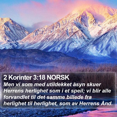 2 Korinter 3:18 NORSK Bible Verse Image