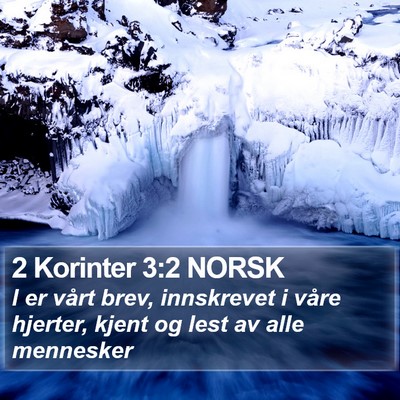 2 Korinter 3:2 NORSK Bible Verse Image