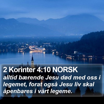 2 Korinter 4:10 NORSK Bible Verse Image