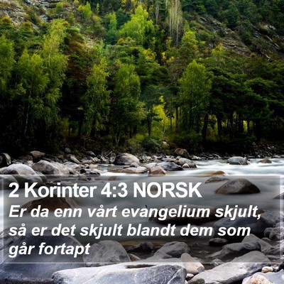2 Korinter 4:3 NORSK Bible Verse Image