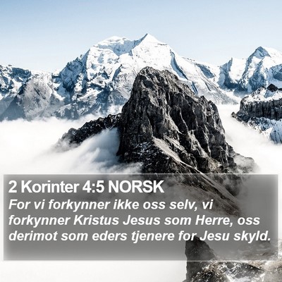 2 Korinter 4:5 NORSK Bible Verse Image