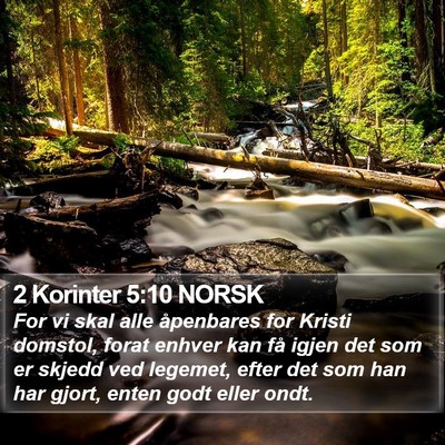 2 Korinter 5:10 NORSK Bible Verse Image