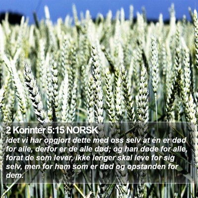2 Korinter 5:15 NORSK Bible Verse Image