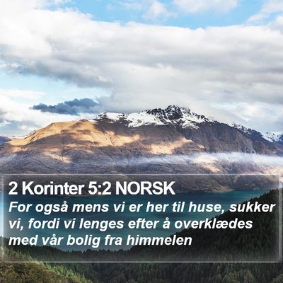 2 Korinter 5:2 NORSK Bible Verse Image