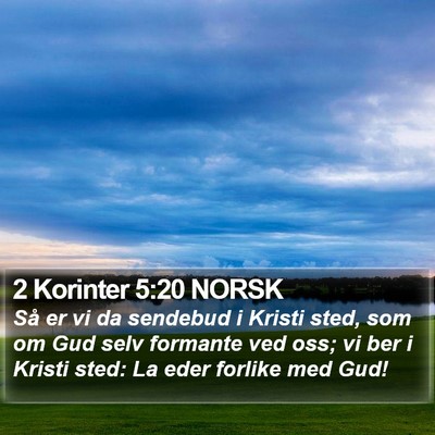 2 Korinter 5:20 NORSK Bible Verse Image