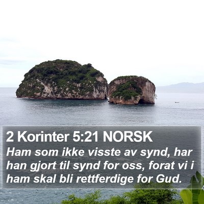 2 Korinter 5:21 NORSK Bible Verse Image