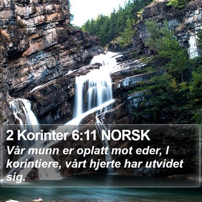 2 Korinter 6:11 NORSK Bible Verse Image