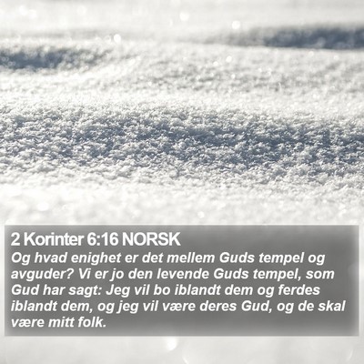 2 Korinter 6:16 NORSK Bible Verse Image