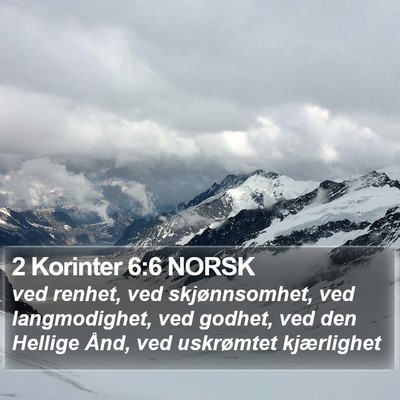 2 Korinter 6:6 NORSK Bible Verse Image