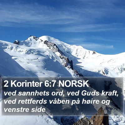2 Korinter 6:7 NORSK Bible Verse Image
