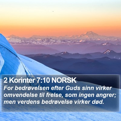 2 Korinter 7:10 NORSK Bible Verse Image