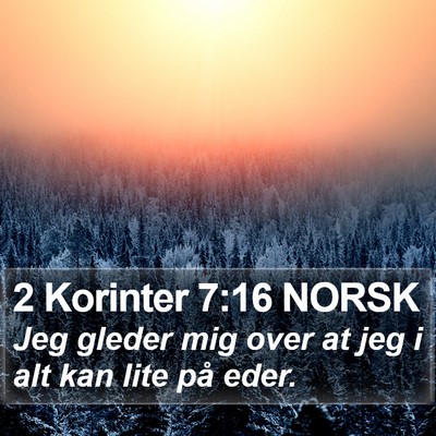 2 Korinter 7:16 NORSK Bible Verse Image