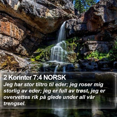 2 Korinter 7:4 NORSK Bible Verse Image