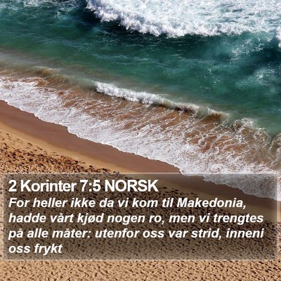 2 Korinter 7:5 NORSK Bible Verse Image